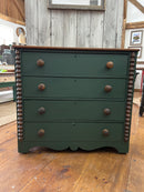 Antique Pine Chest of Drawers with Bobbin Twist
