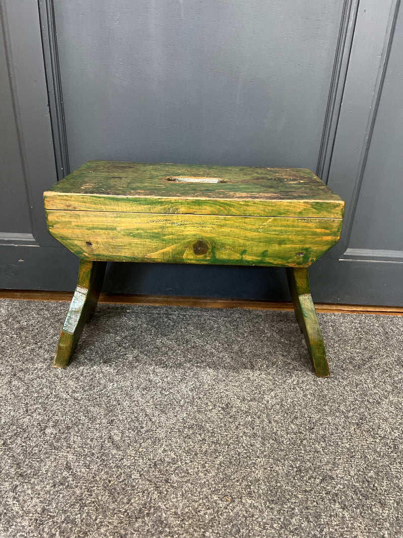 Vintage European Primitive Footstool