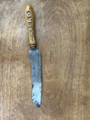 Antique Sheffield England Hand Carved Wood Handle Bread Knife