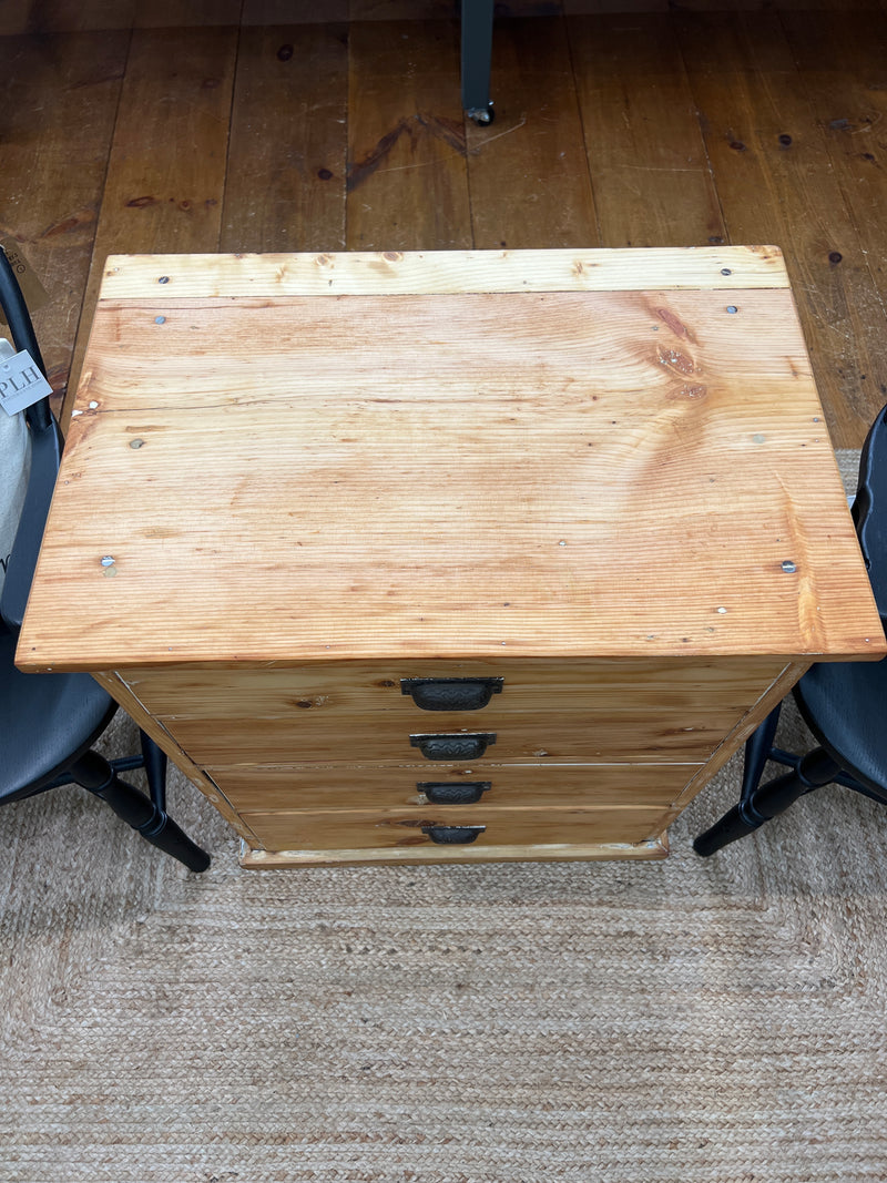 Primitive Four Drawer Pine Chest