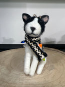 Handmade Wool Felt Dog Ornament, Multi Color