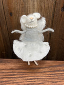 Handmade Wool Felt Ballerina Mouse Ornament, 3 Styles
