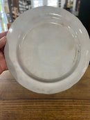 Antique Blue + White Transferware 7.75” Plate Boy Piping