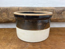 Vintage Stoneware Two-Toned Crock