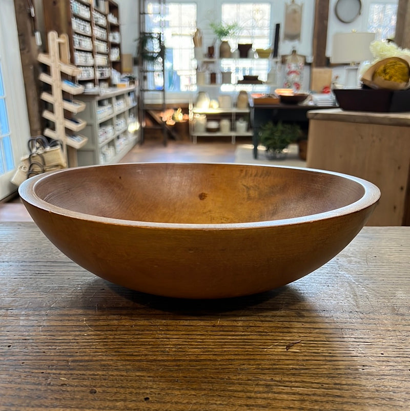 Vintage Munising 13.5” Wooden Dough Bowl
