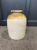 Antique Two Tone Primitive Preserve Storage Jar