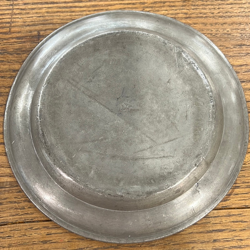 Vintage Pewter 8” Plate