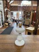 Vintage White Milk Glass Oil Lamp
