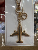 Jet Setter Bag Charm in Shiny Gold