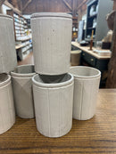 Antique Large Stoneware Ribbed Marmalade Jar