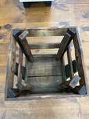 Antique Embossed 5 Gallon Rock Spring Water Co. Bottle and Fred C White Shipping/Transporting Wooden Crate with Tilt Rack Frame