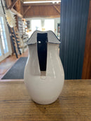 Vintage Swedish 11” White Enamelware Pitcher