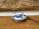 Stoneware Vase/Teapot/Teacup Ornament with Blue Ribbon, 4 Styles