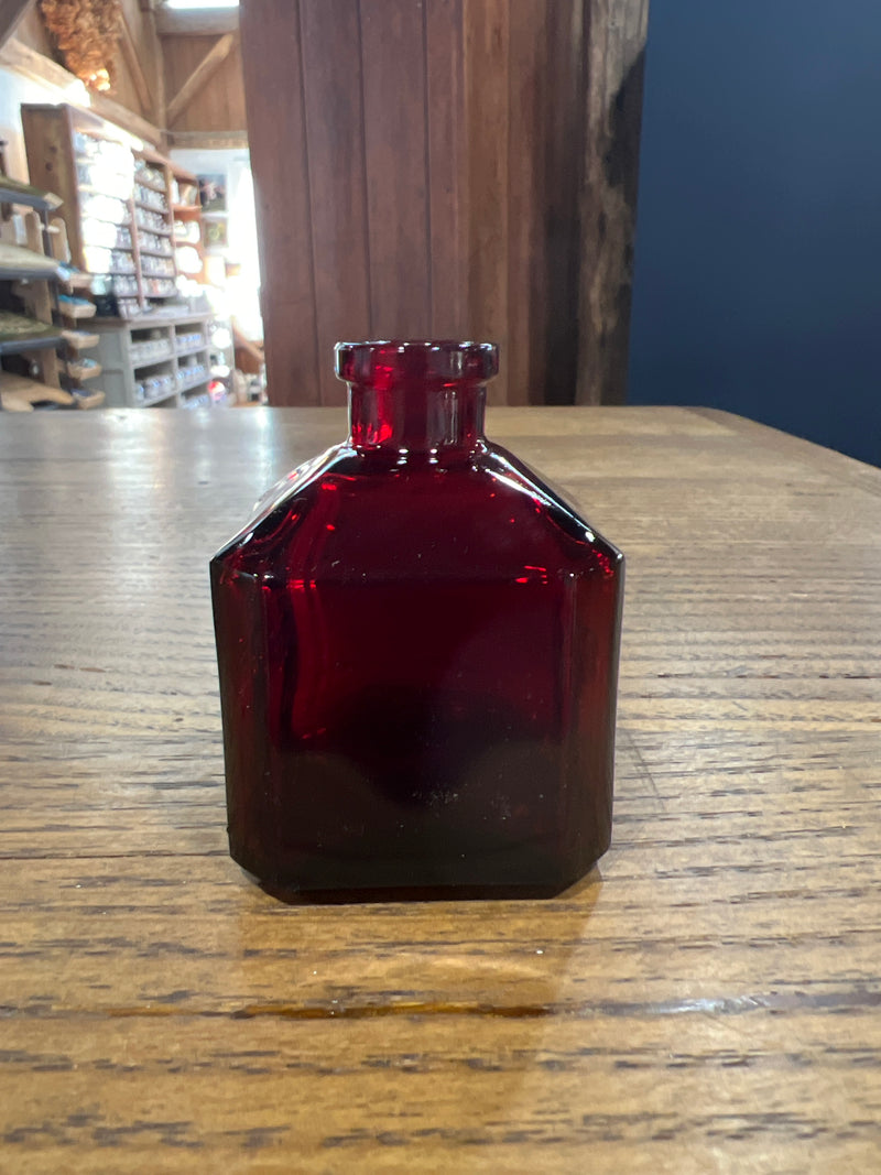 Vintage Ruby Red Daniel Webster’s Recorder Ink Bottle