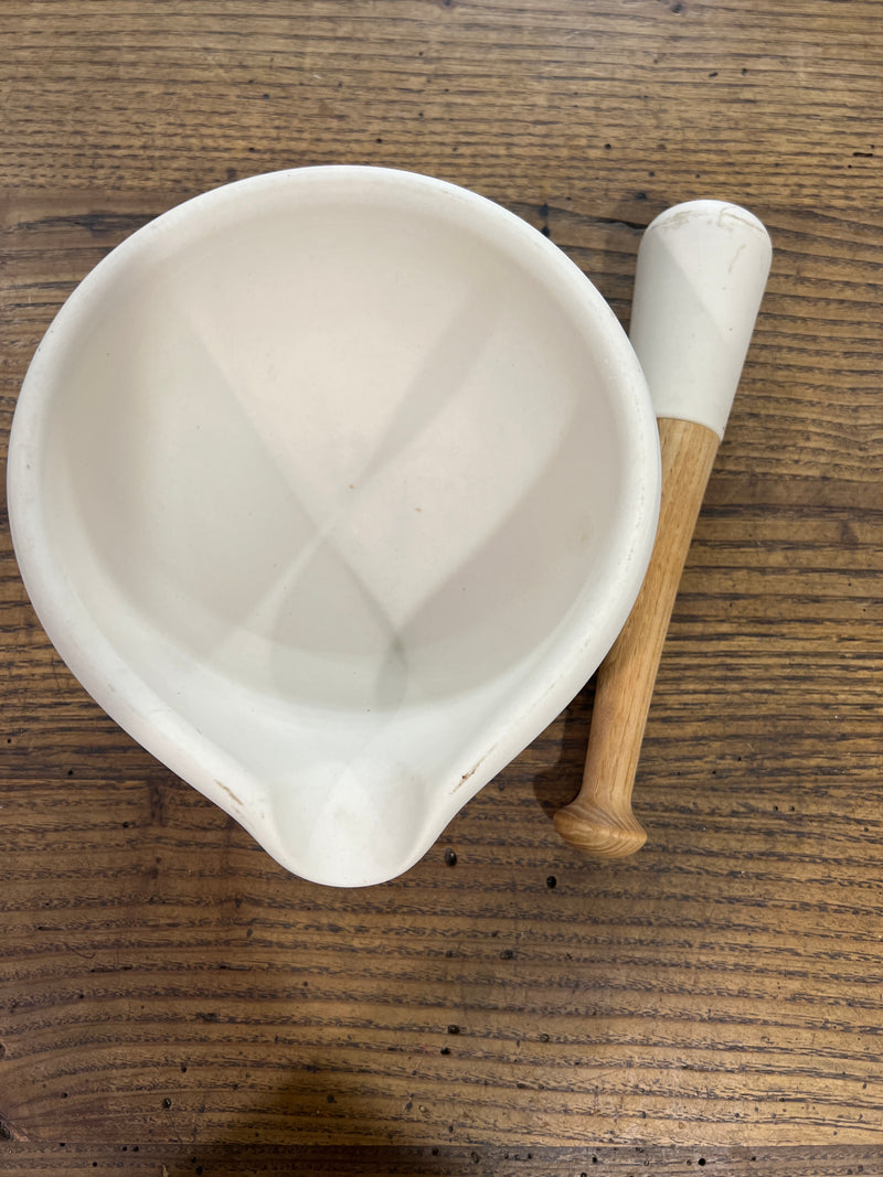 Vintage English Unglazed Lab Mortar and Pestle