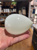 Vintage Hand Blown Milk Glass 4” Egg