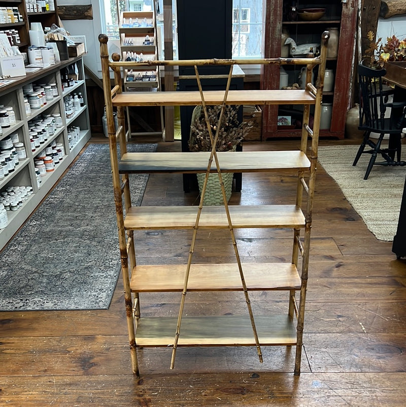 Vintage Bamboo 5 Shelf Unit