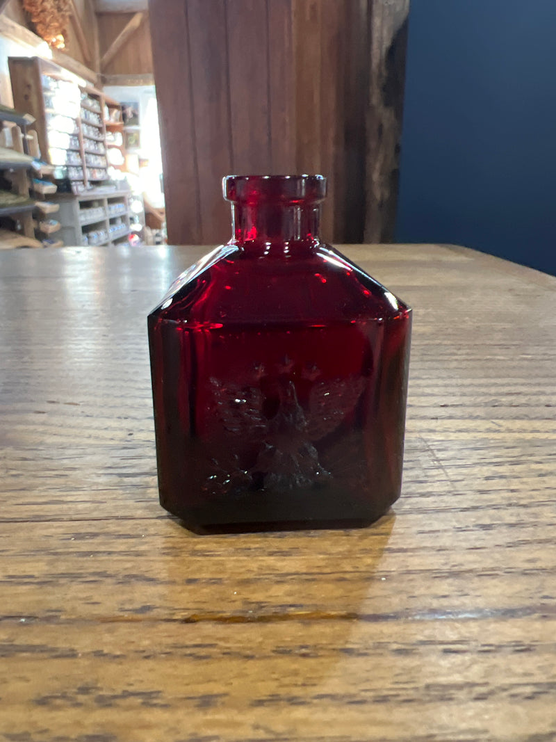 Vintage Ruby Red Daniel Webster’s Recorder Ink Bottle