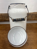 Vintage Enamelware Milk Pail