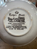 Vintage Staffordshire Royal Mail Brown + White Bowl
