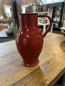 Vintage Brick Red Enamel Jug