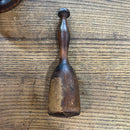 Antique Walnut Wooden Mortar and Pestle Set