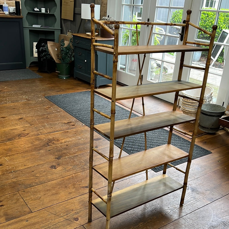 Vintage Bamboo 5 Shelf Unit