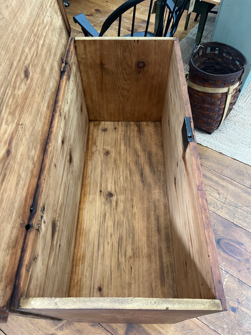 Antique Pine Blanket Chest with Single Drawer