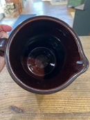 Vintage 9” Two Toned Stoneware Pitcher