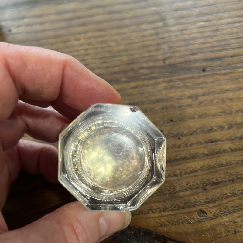Antique Sterling Silver Lidded Crystal Cut Glass Vanity Jar