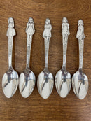 Vintage 1940’s Carlton Sliver Plate Set of 5 Dionne Quintuplets Spoons