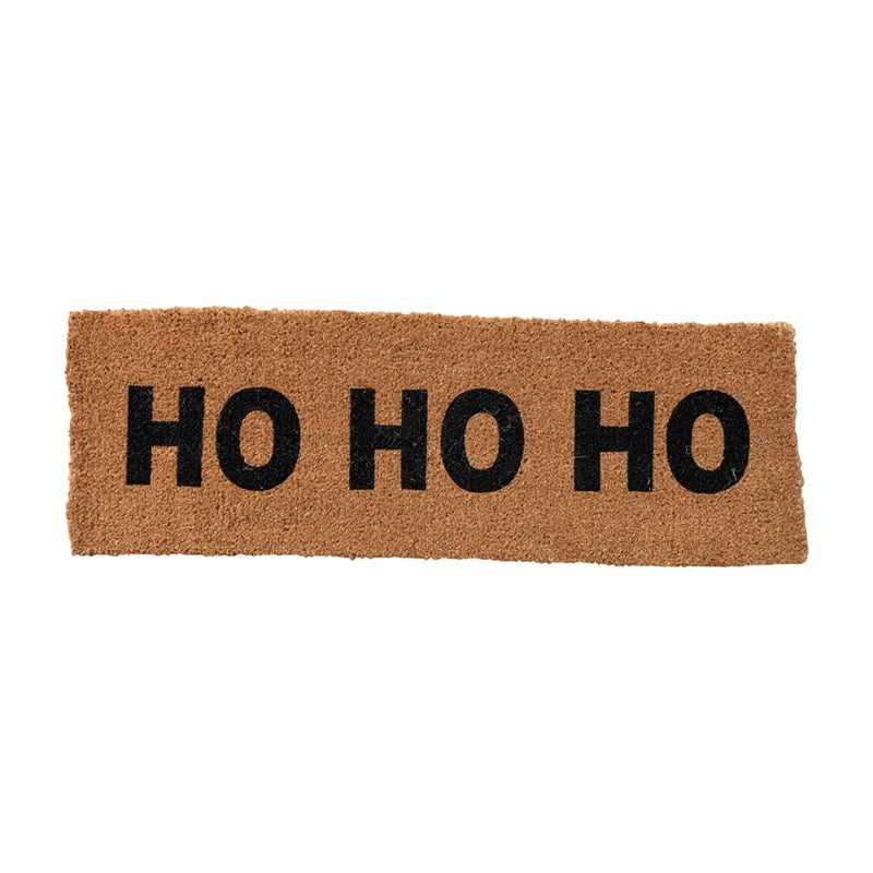 Natural Coir Double Doormat "Ho Ho Ho"