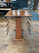 Vintage Turned Spindle Stacked Magazine Rack/End Table