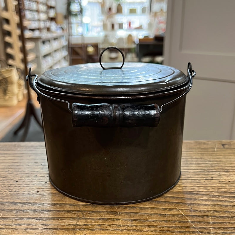 Vintage Tin Berry Pail/Bucket with Lid