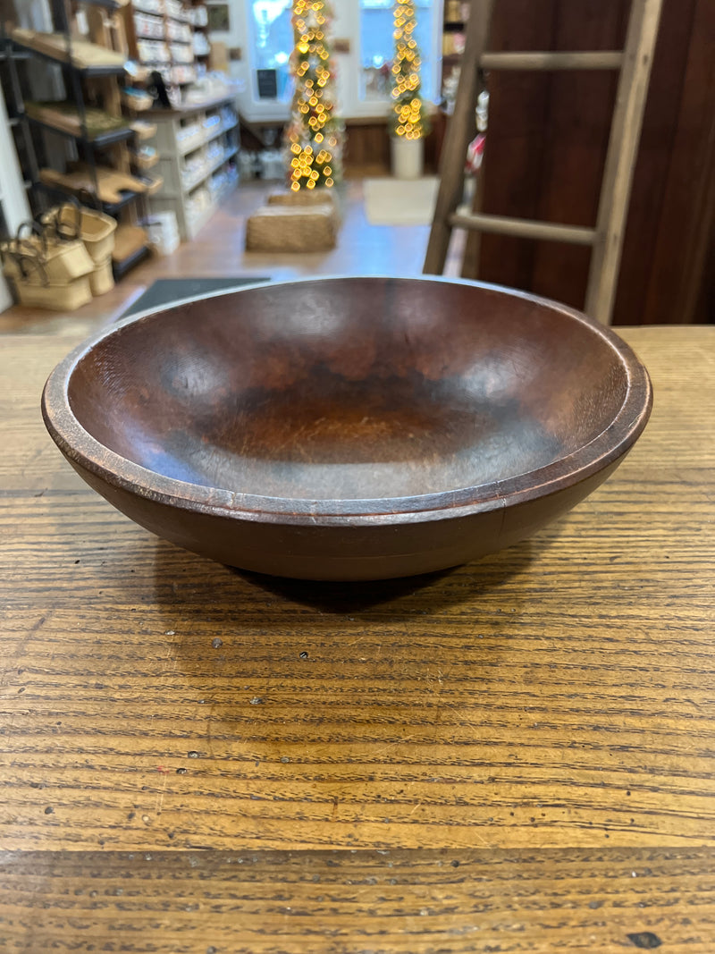 Antique 12.75” Wooden Bowl