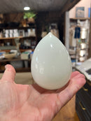 Vintage Hand Blown Milk Glass 4” Egg