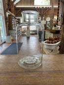 Vintage 15”Tall Blown Clear Glass European Pickling Jar