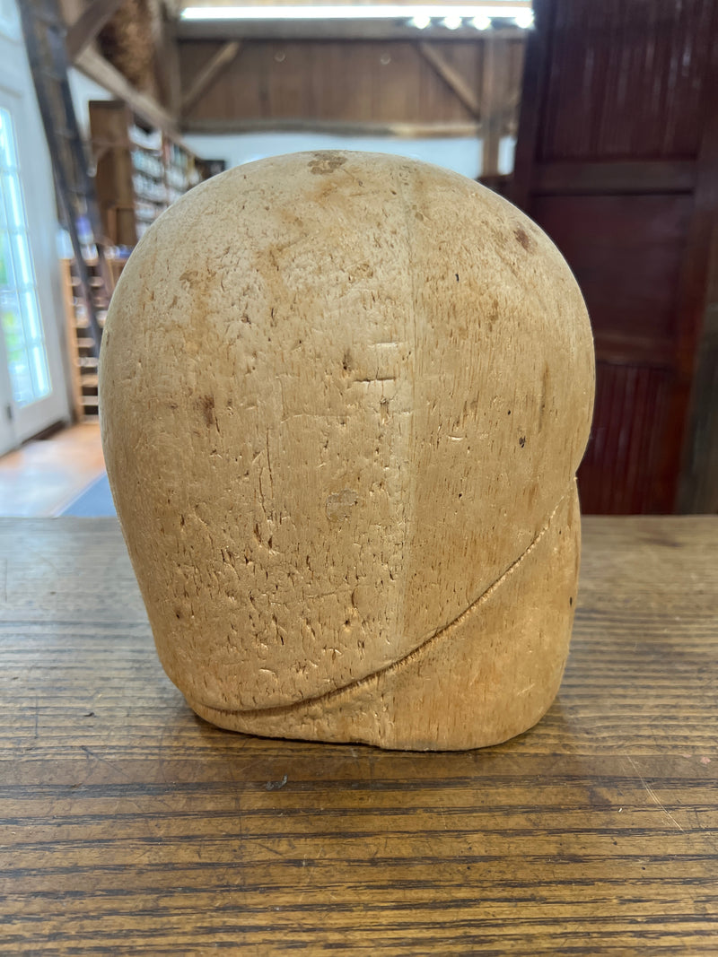 Vintage Balsa Wood Hat Mold