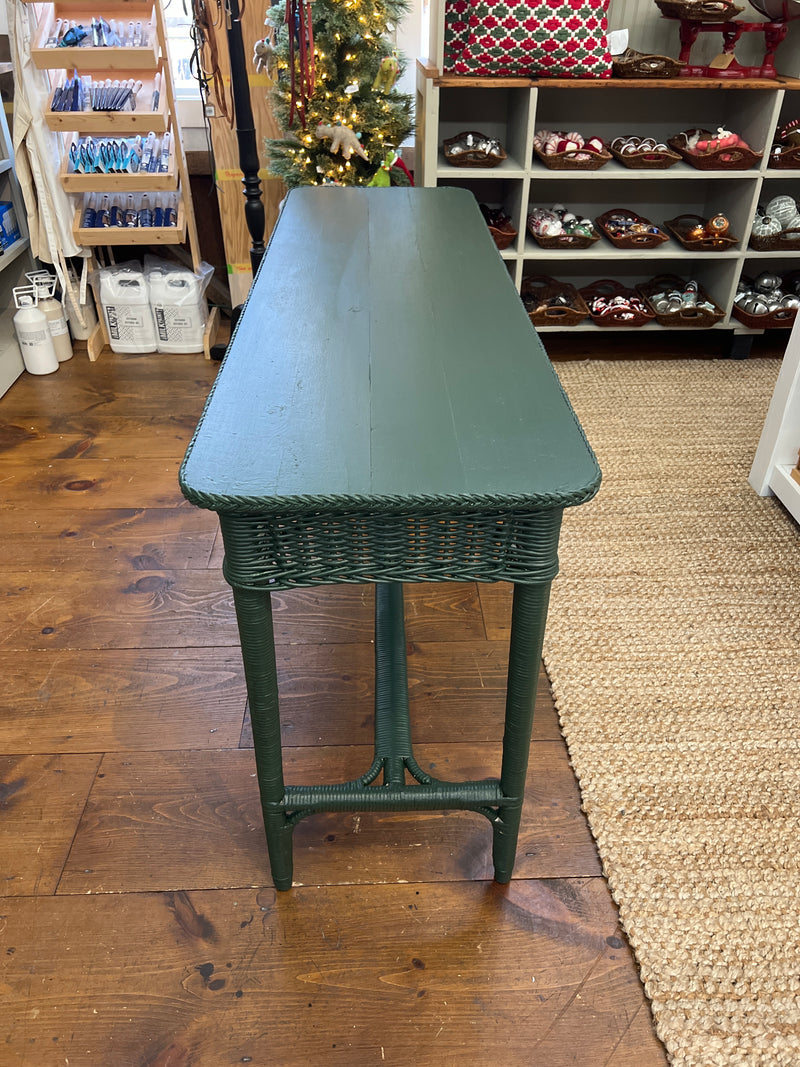 Vintage Wicker Console / Sofa Table