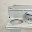 Vintage Enameled White Laundry Soap Shelf