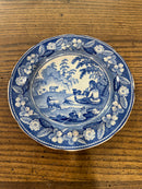 Antique Blue + White Transferware 7.75” Plate Boy Piping