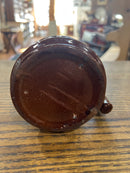 Antique Majolica Pottery Oak Leaf + Acorn Brown Pitcher