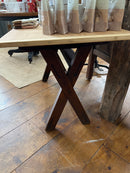 X-Leg Antique Farmhouse Table