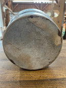 Vintage Salt Glazed European Stoneware Grey and Cobalt Blue Floral Design Crock