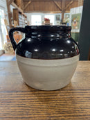 Antique E. Swasey + Co. Portland, ME Four Quart Stoneware Bean Pot