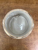 Antique Salt Glazed Stoneware with Raised Daisies Crock