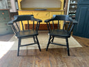 Vintage Pair of Pine Armchairs