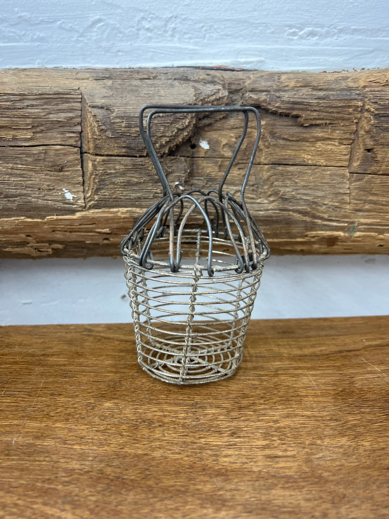 Vintage Miniature Wire Egg Basket