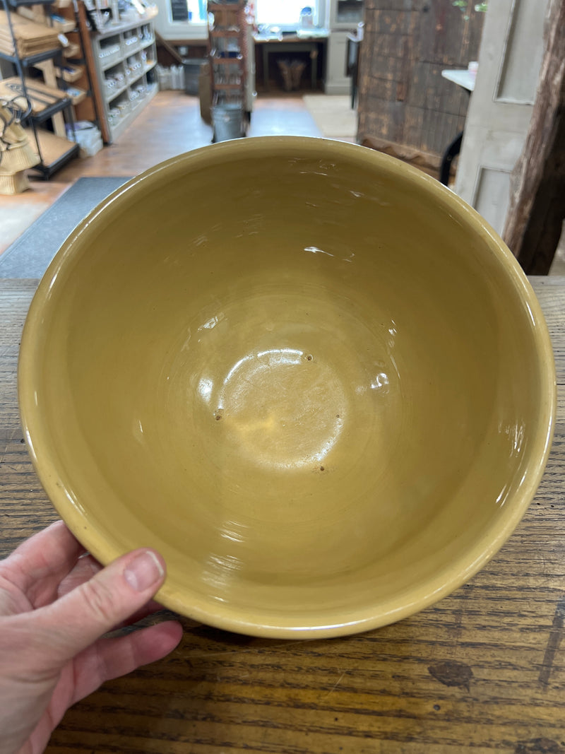 Vintage 10” Yellow Ware Mixing Bowl