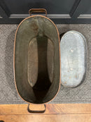 Antique Oval Copper Boiler/Wash Tub Pot with Lid